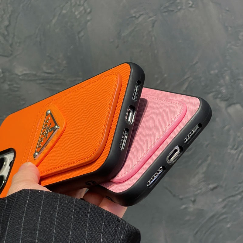 Ốp Điện Thoại Màu Trơn Có Ngăn Đựng Thẻ Sang Trọng Cho iPhone 14 13 12 11 Pro Max XS XR X 8 7 Plus Edge