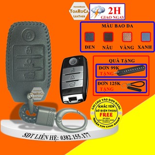 Bao da chìa khoá kia seltos 2021 2022, sonet luxury, premium da bò cao cấp handmade toaroca