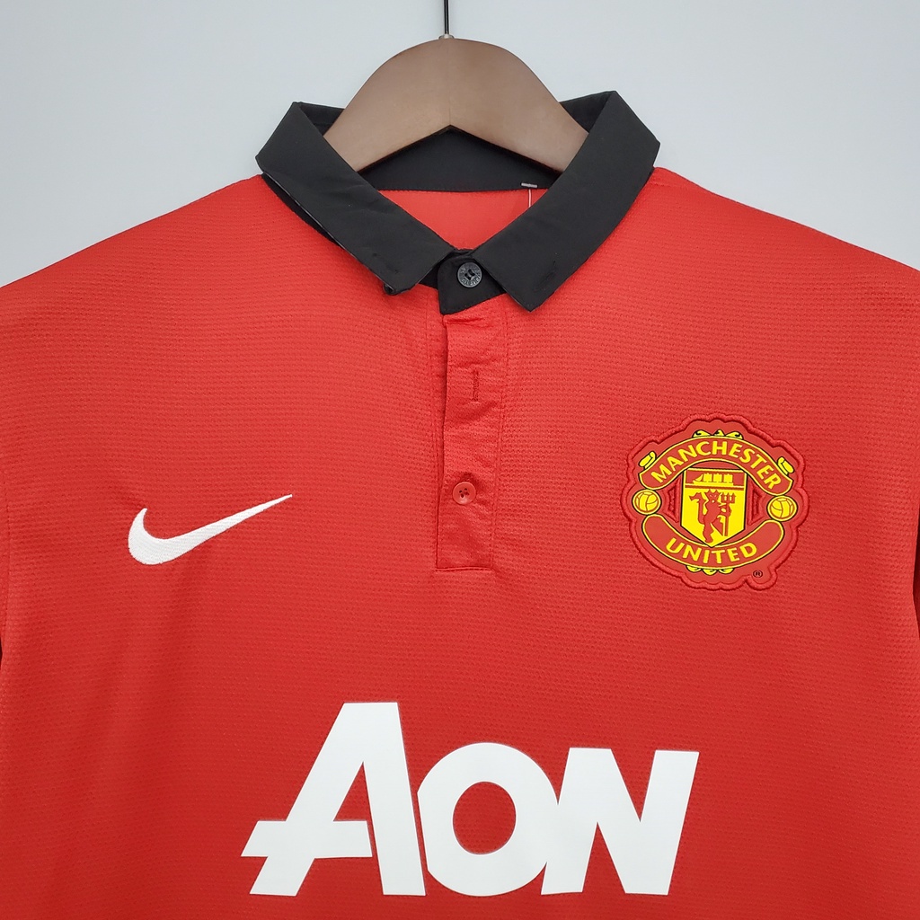 Áo Bóng Đá Đội Tuyển Jerseys 13-14 MU Phong Cách Retro Cho Nam Giới