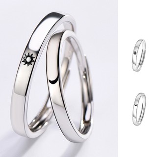 Nhẫn Đôi Mạ Bạc 925 Cao Cấp Cho Nam Nữ