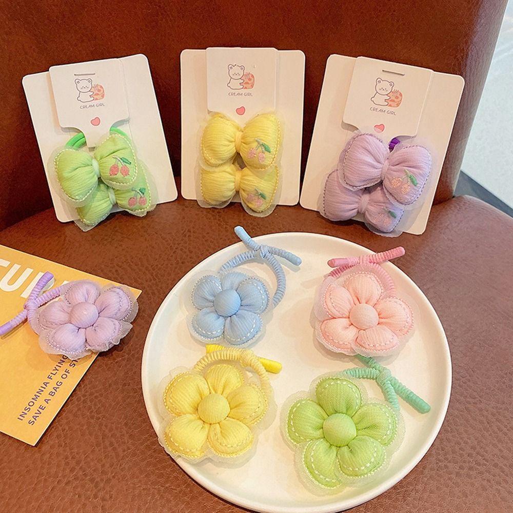 Dây Cột Tóc Vải In Hoa Đơn Giản Thời Trang Cho Nữ