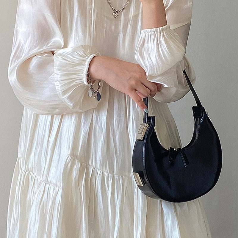 Túi Đeo Vai Màu Tối Kiểu Pháp Dễ Phối Đồ Thời Trang Cho Bạn Gái