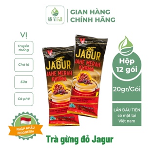 Trà gừng đỏ Jagur nhập khẩu Indonesia hộp 12 gói 3 vị AN VI F&B