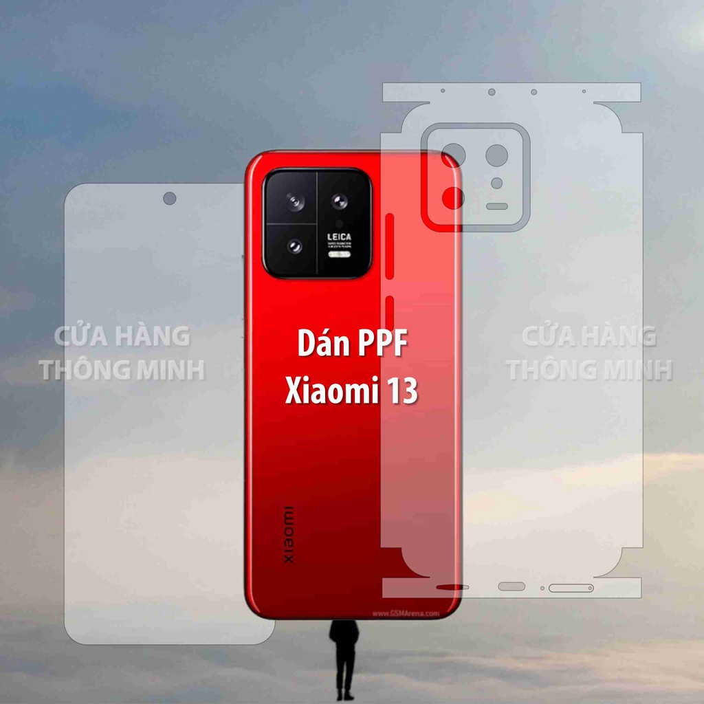 Tấm dán Xiaomi 13  dán PPF mặt trước/dán mặt sau/dán màn hình/dán mặt lưng Full viền chuẩn