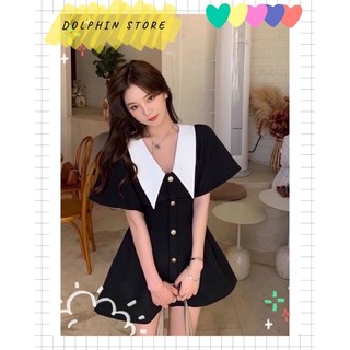 BIGSIZE Đầm đen bigsize - Đầm cổ nhọn bigsize - Đầm babydoll bigsize