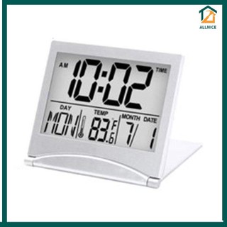 【0227】 Digital Alarm Clock Foldable LCD Clock With Calendar Temperature Desk Clock