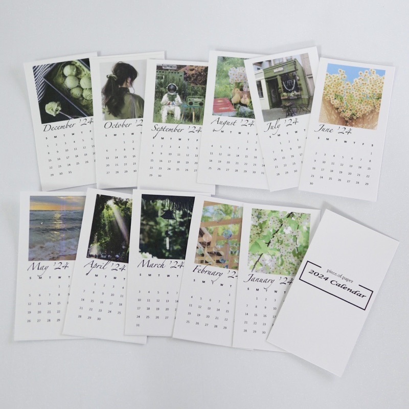 Postcard lịch năm 2024 dễ thương