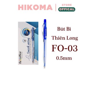 Bút bi thiên long xanh / FO-03 - ngòi 0.5mm giá rẻ - bút bi bấm thiên long cao cấp
