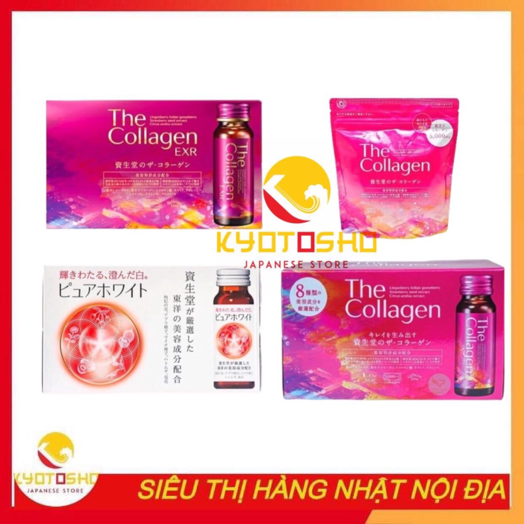 Nước uống The Collagen Shiseido và pure white Nhật Bản