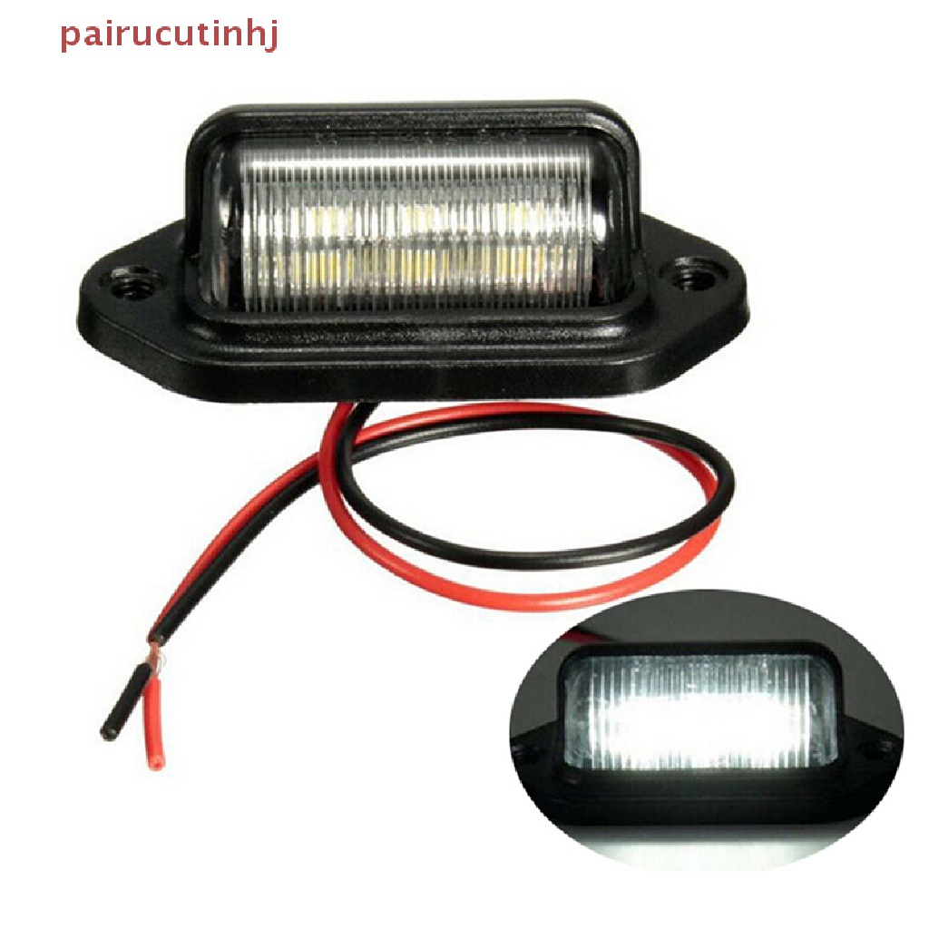 1 Cặp Đèn LED 6 Bóng 12V Chống Nước Gắn Biển Số Xe Hơi Xe Tải