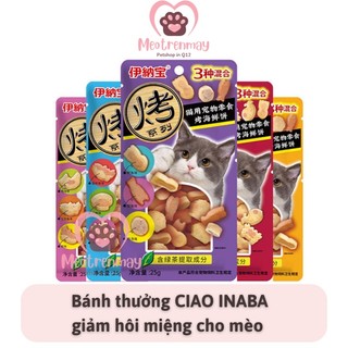 💥 Bánh thưởng CIAO INABA làm sạch răng, giảm hôi miệng cho mèo - gói 25gr 💥 đồ ăn vặt cho mèo