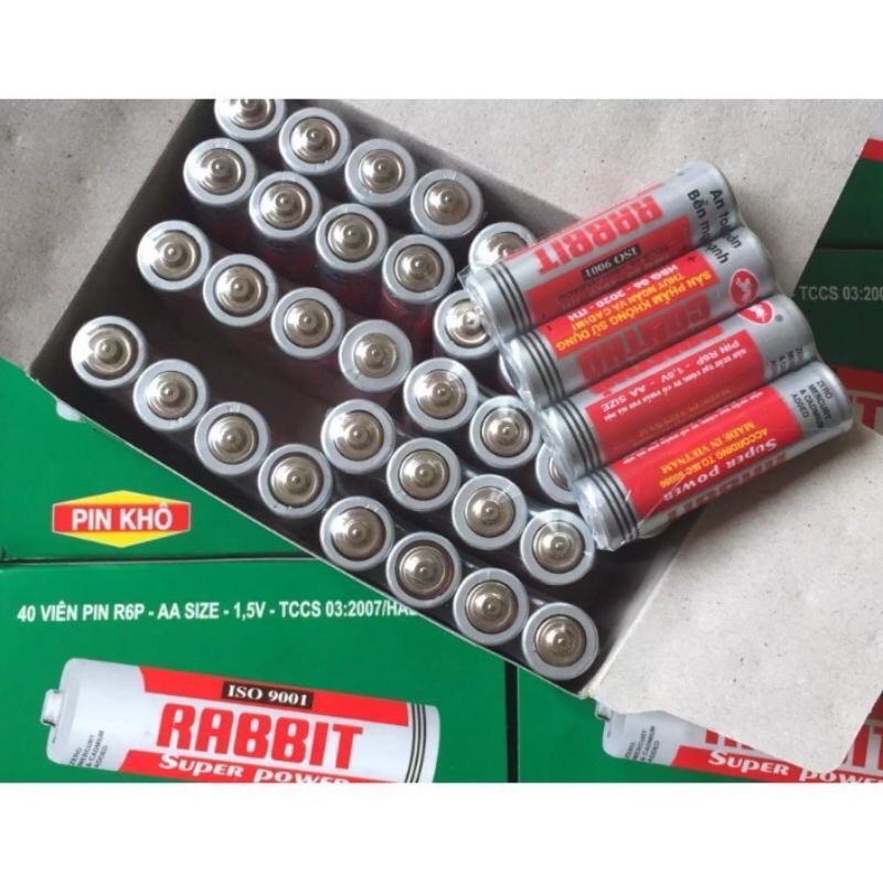 Pin tiểu con thỏ size Aa va aaa hộp 40v