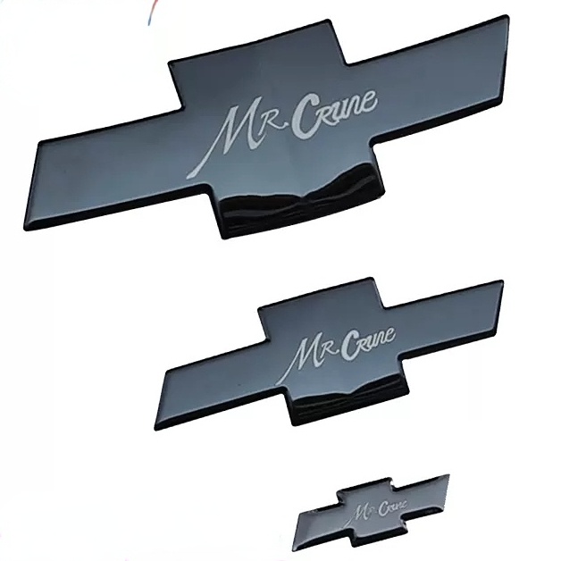 Bộ 2 / 3 Miếng Dán logo Trước Và Sau Bằng Thép Không Gỉ Màu Đen Cho chevrolet old cruze 09-14 malibu