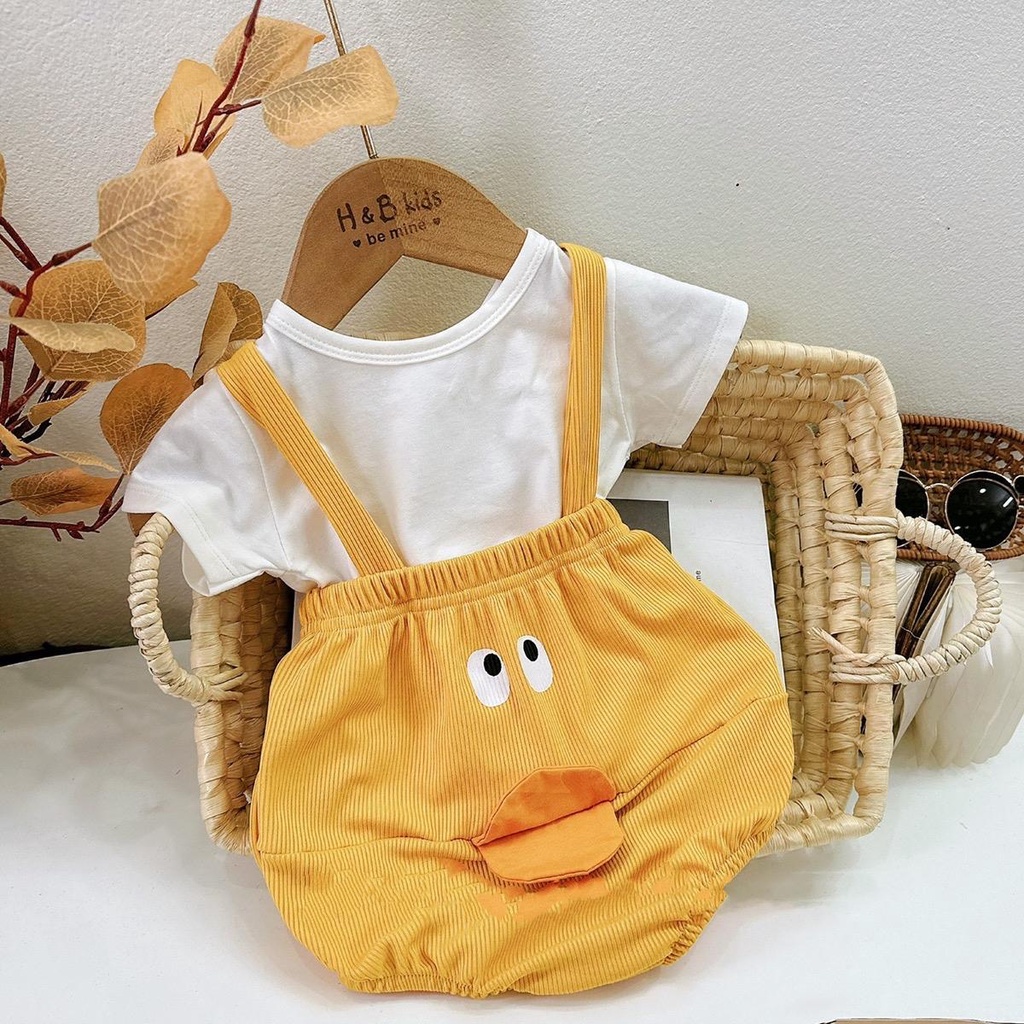 Body yếm hình vịt kèm áo cotton