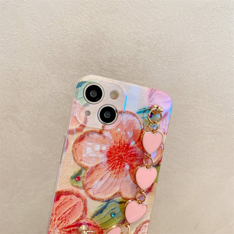 Ốp Điện Thoại Mềm Hình Hoa Có Dây Đeo Tay Cho OPPO A78 Reno8 T Reno 8 8T 4G 5G 2023 Reno8T OPPOA78