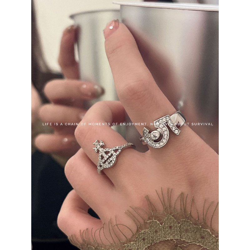 Nhẫn Hình Hành Tinh Số 5 Thời Trang Cho Nữ
