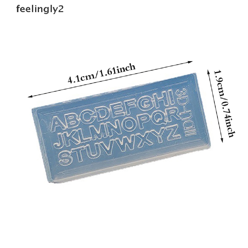 1 Khuôn Trang Trí Móng Tay Bằng Silicone Hình Chữ Cái 3D DIY