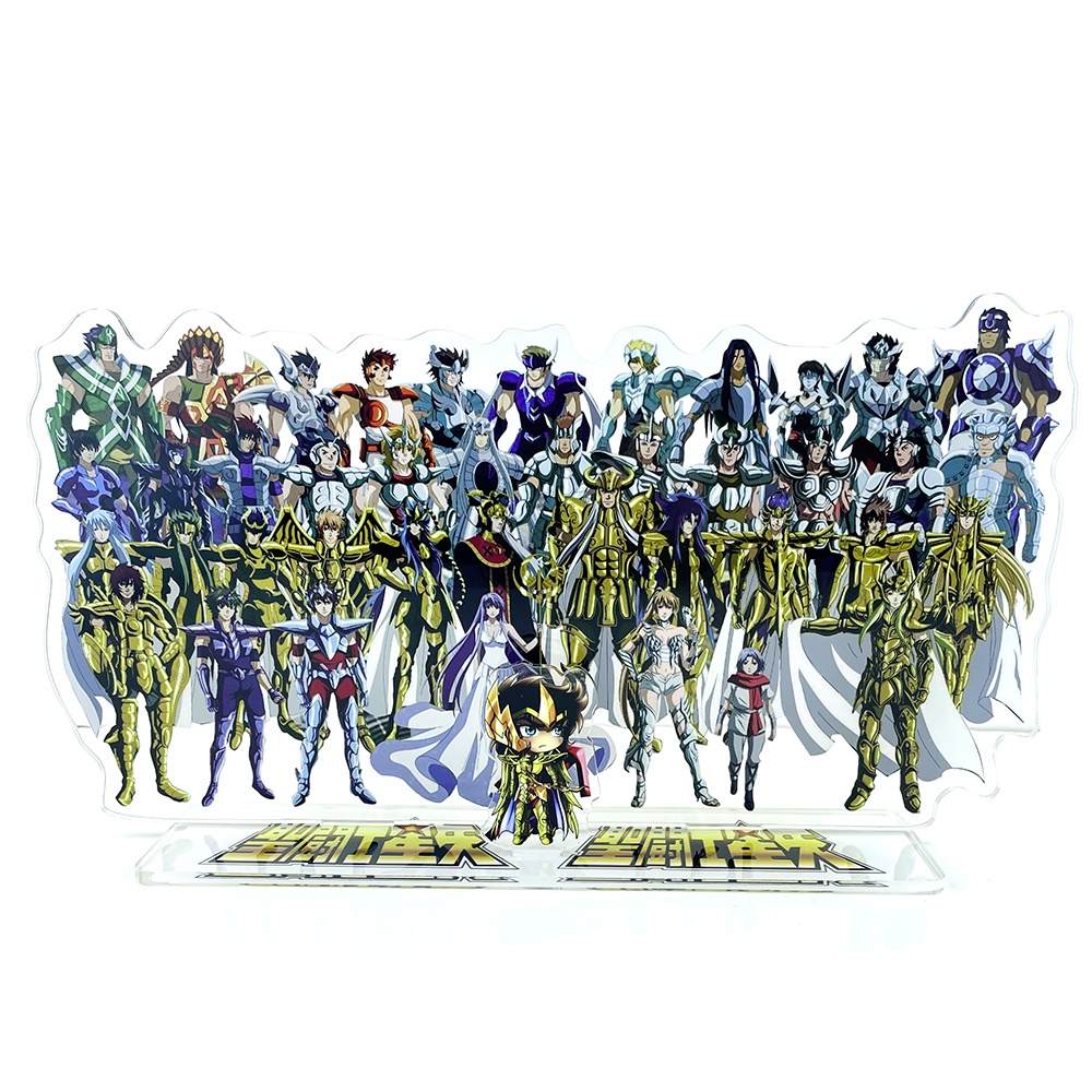 Mô Hình Nhân Vật Saint Seiya Ikki Hyoga Shiryu Shun Nhóm Bánh Kem Cỡ Lớn Bằng acrylic