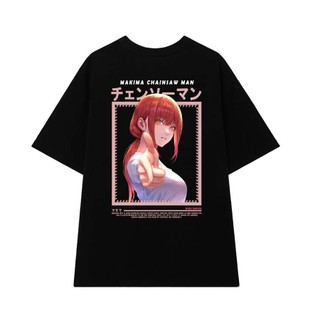 Áo Thun Form Rộng Waifu MAKIMA _ Anime Chainsaw Man - Áo Phông Unisex
