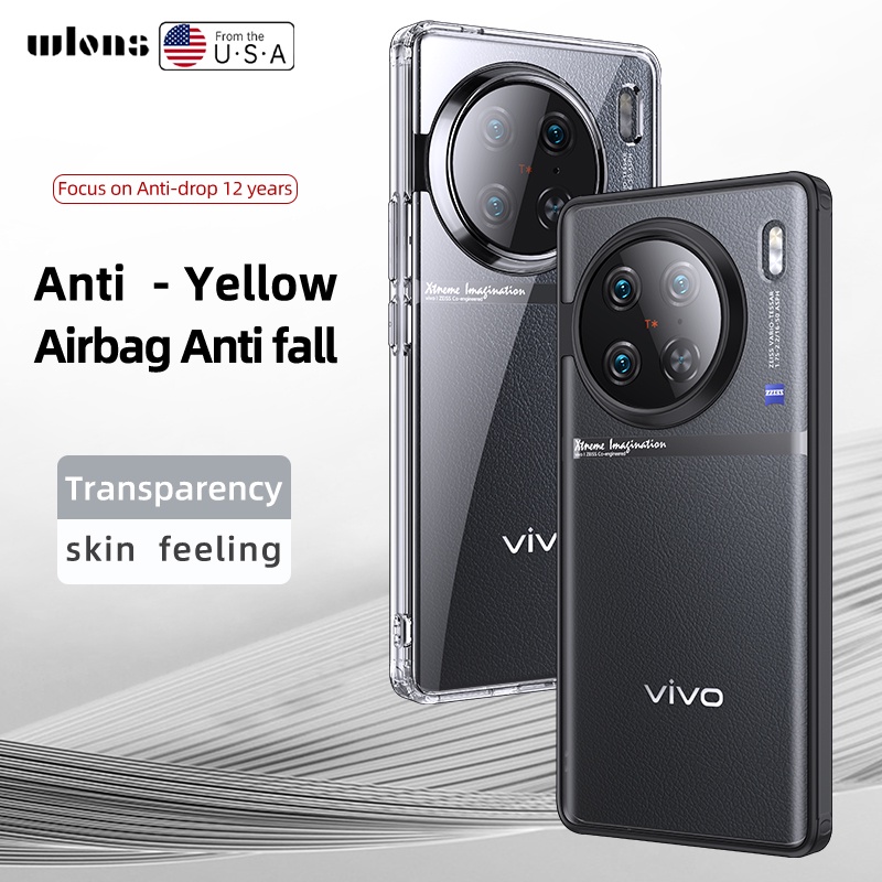 Ốp Điện Thoại Túi Khí Chống Sốc Màu Vàng Nhám Cho VIVO X90 Pro Plus