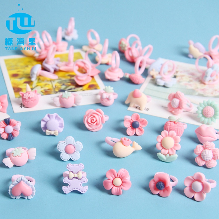 Set 10 Nhẫn Hoạt Hình disney Xinh Xắn Cho Bé Gái