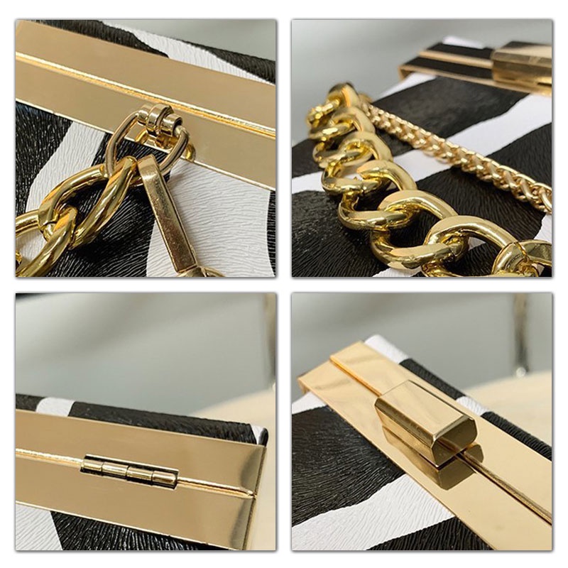 Mischa Túi Đeo Chéo Vai Bằng Da PU Họa Tiết Da Báo Thời Trang Dễ Phối Đồ