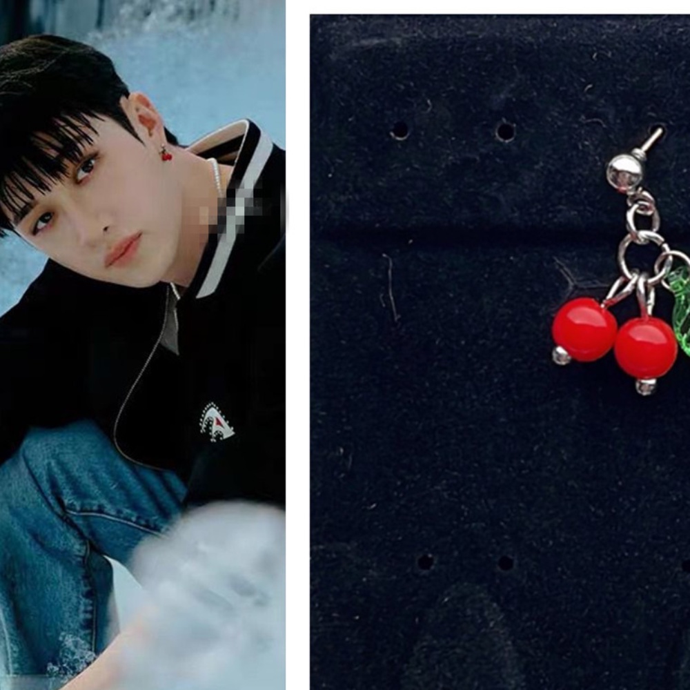 Bộ Vòng cổ + Bông Tai Thời Trang Hình Nhóm Nhạc Kpop Stray Kids