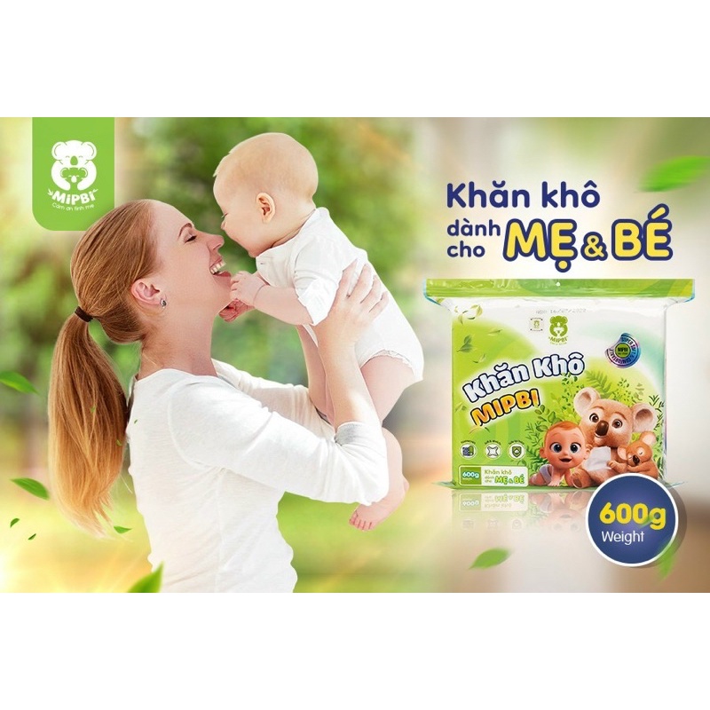 [ Hàng Mới Về ] Khăn khô đa năng Mipbi 600gr