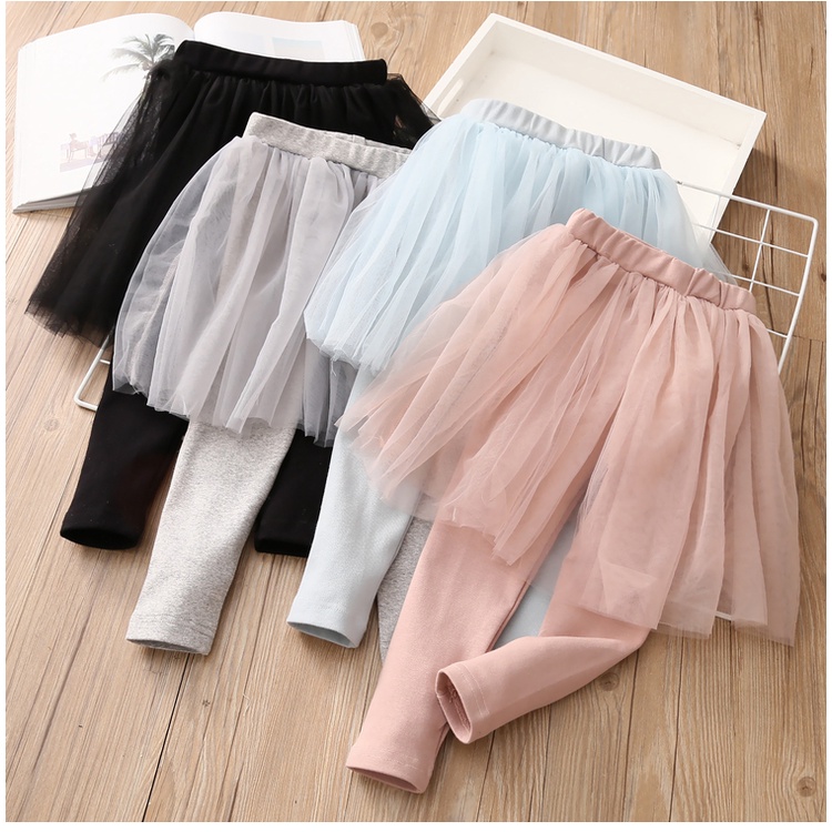 Quần legging liền váy màu trơn-Hàng QCCC
