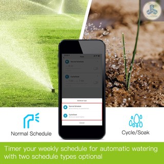 Intelligent Tuya APP BT Water Timer Rain Delay Programmable Irrigation Timer with Automatic and Manual Watering Hub Required Compatible with  B130