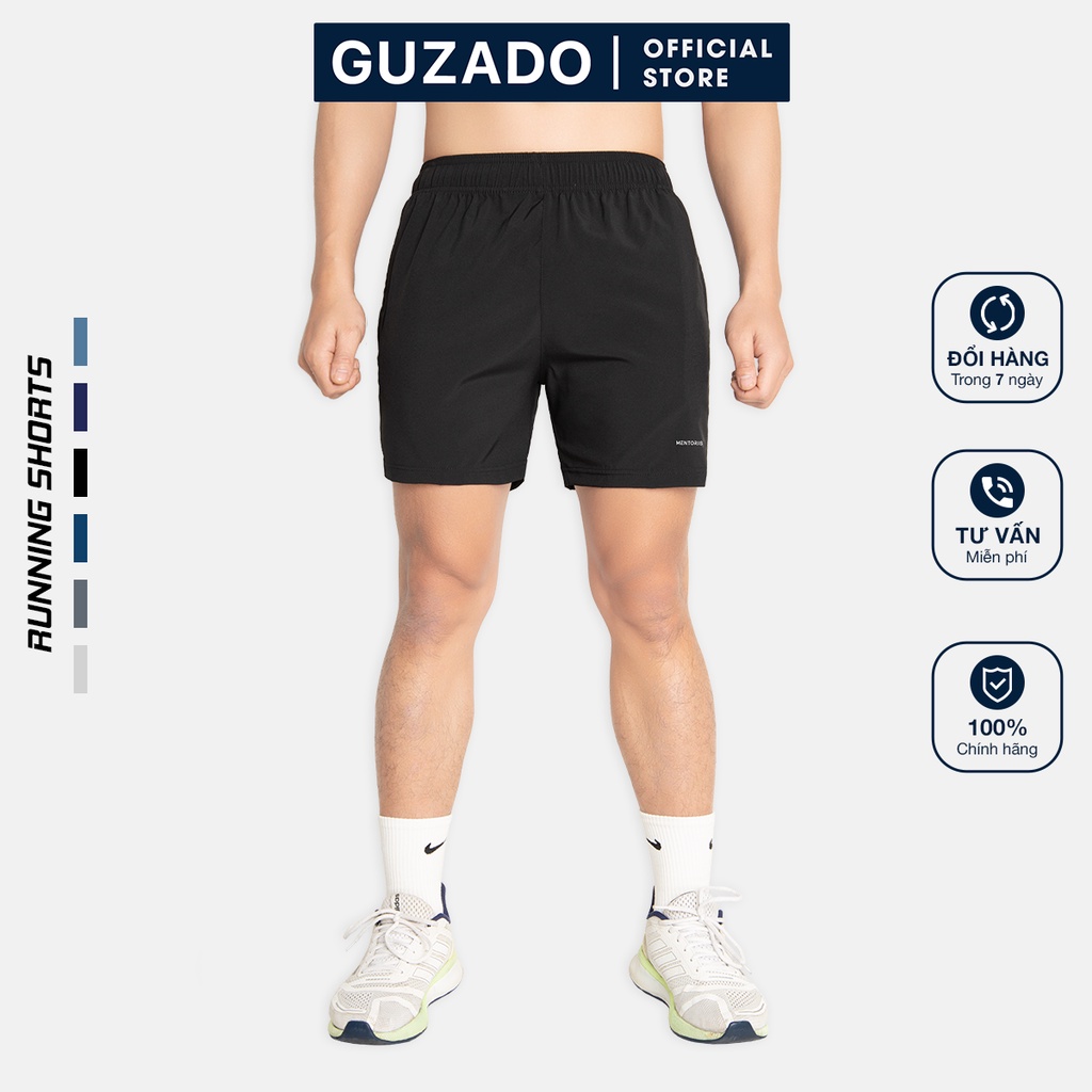 Quần short thể thao nam GUZADO dòng runing chạy bộ co giãn thoải mái,thấm hút tốt MSR2311