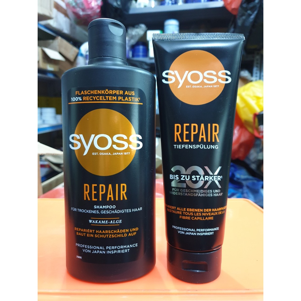 BỘ DẦU GỘI SYOSS REPAIR PHỤC HỒI TÓC HƯ TỔN, hàng Đức