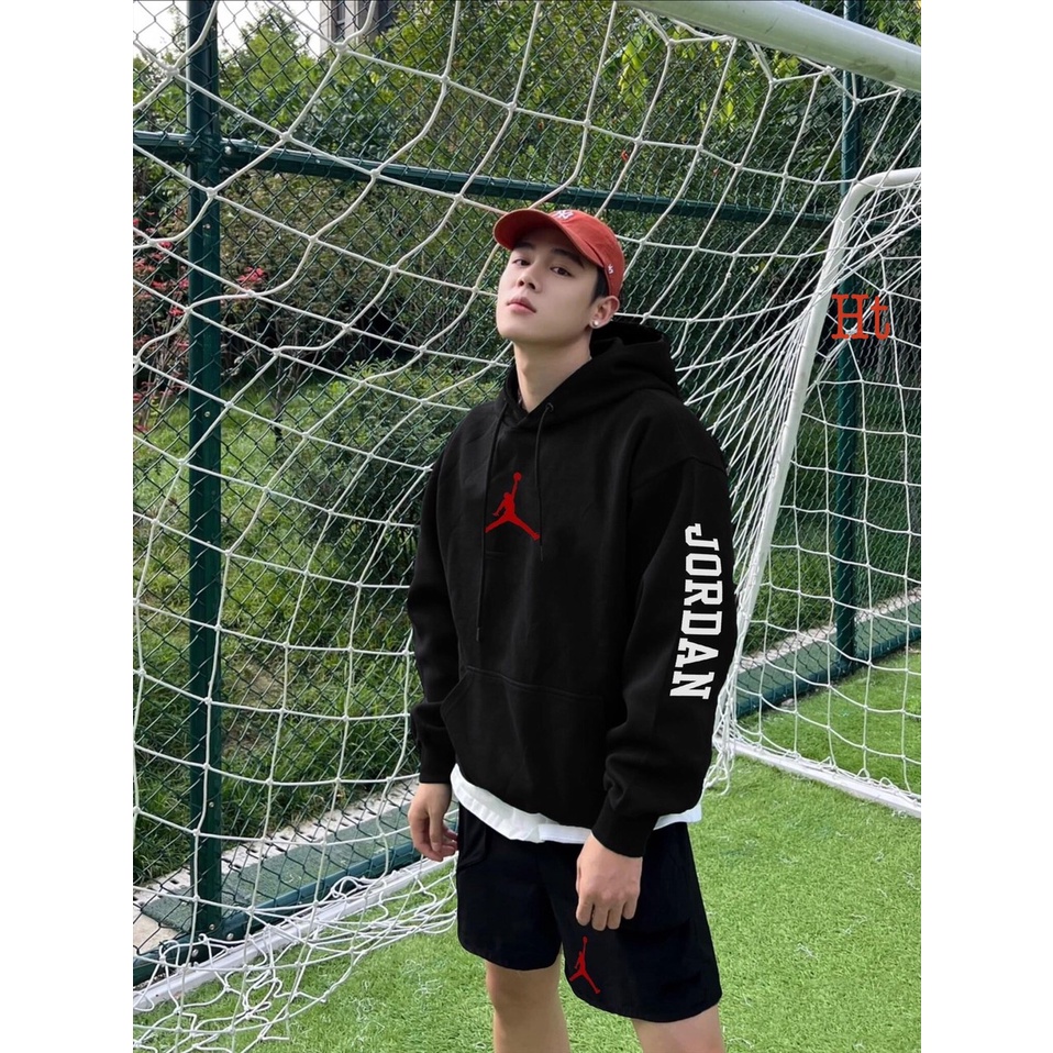 Áo Hoodie logo Jordan Unisex Nam Nữ chất nỉ dày mũ 2 lớp cao cấp - Linh Bé Unisex