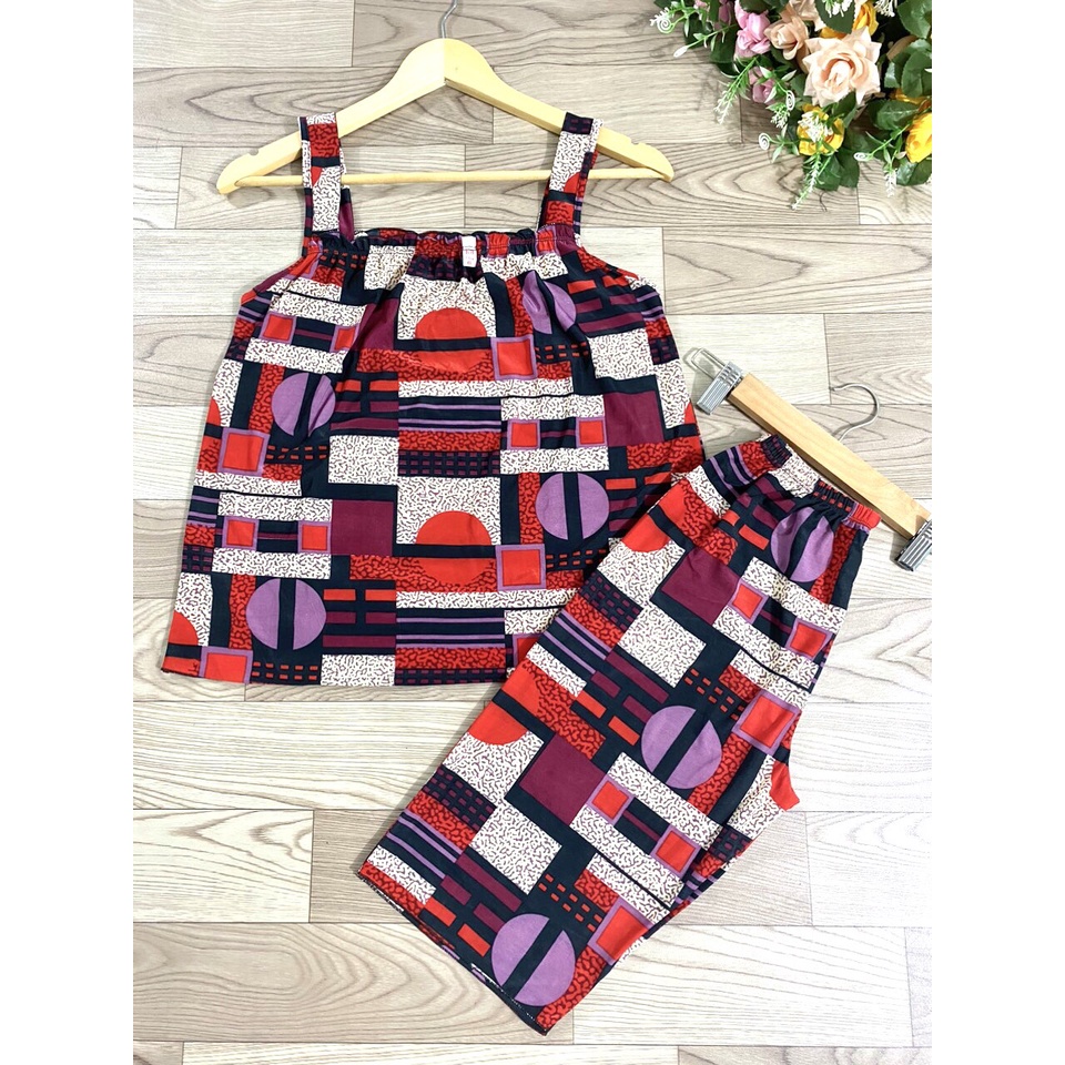 Lửng mặc nhà/Lửng đi chơi Họa tiết đẹp. Chất vải thun lạnh, co giãn 4 chiều. freesize 57kg
