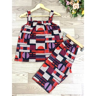 Lửng mặc nhà/Lửng đi chơi Họa tiết đẹp. Chất vải thun lạnh, co giãn 4 chiều. freesize 57kg