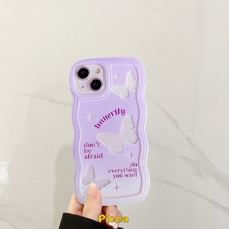 Ốp Điện Thoại Màu Tím Gradient Cho IPhone 7plus 8plus XR 14Plus 11 14 13 12 Pro Max 6 6s 8 7 Plus X XS Max SE 2020