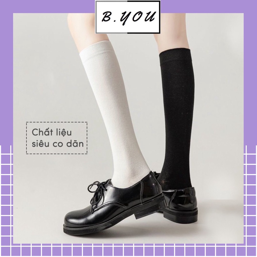 Tất nữ cao cổ, cao ngang đùi và qua đầu gối, phong cách hàn quốc, chất liệu co dãn, thoáng mát, thấm mồ hôi
