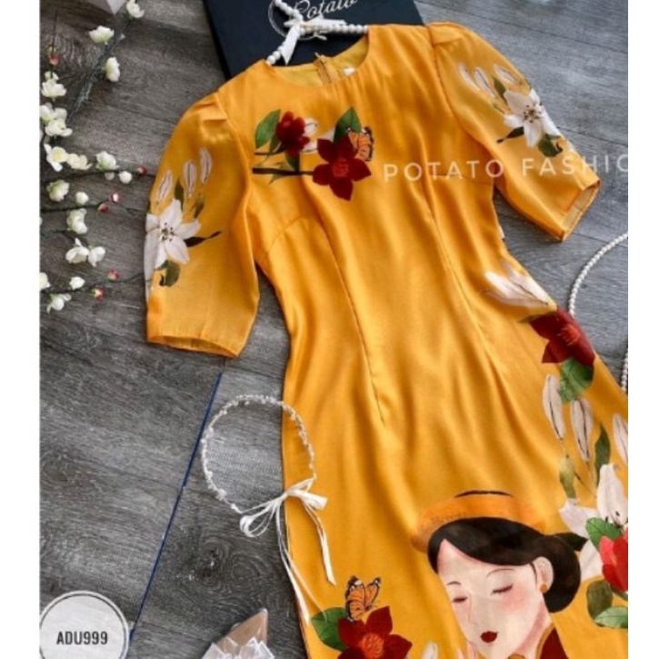 Áo dài thiết kế Lan Phương cao cấp