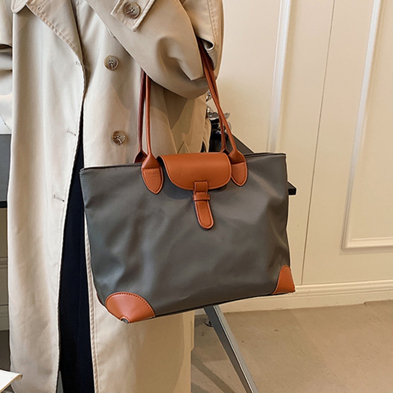 Túi Đeo Vai Cỡ Lớn Màu Tương Phản Thời Trang Cho Nữ