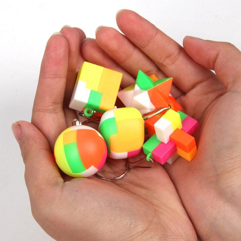 Đồ Chơi Khối Rubik Mini Lắp Ráp Hình Móc Khóa Giáo Dục Cho Trẻ Em