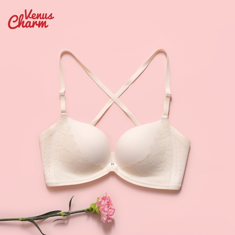 Áo ngực cài trước mút mỏng đa năng dễ phối tôn dáng quyến rũ VenusCharm 2612