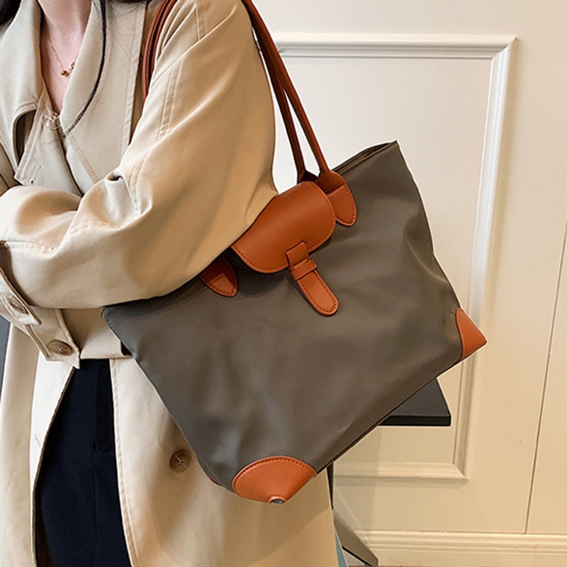 Túi Đeo Vai Cỡ Lớn Màu Tương Phản Thời Trang Cho Nữ