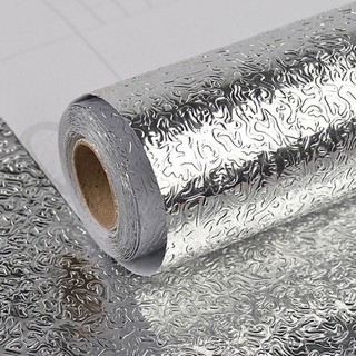 Cuộn 2m-3m giấy decal bạc dán bếp tráng nhôm chống thấm dầu mỡ, nước lau chùi vệ sinh dễ dàng