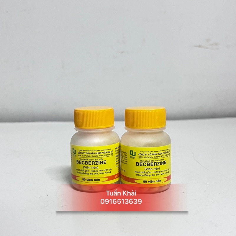 Viên bao đường lọ 100 viên Becbezine - Giảm triệu chứng rối loạn tiêu hoá, đau bụng, tiêu chảy