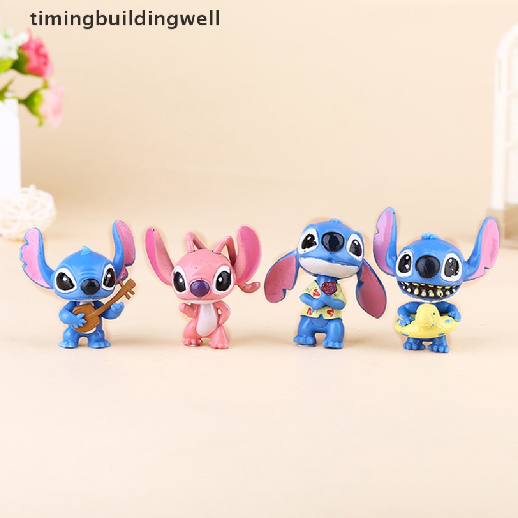 Set 10 Mô Hình Đồ Chơi Con Rối Nhân Vật Stitch Bằng Nhựa PVC Cho Bé