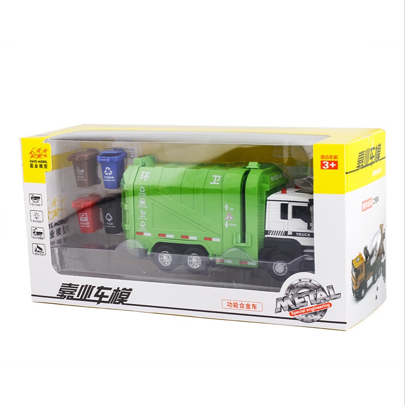 Xe Đồ Chơi Đựng Rác Có Đèn Và Âm Thanh Bằng Hợp Kim Cho Bé