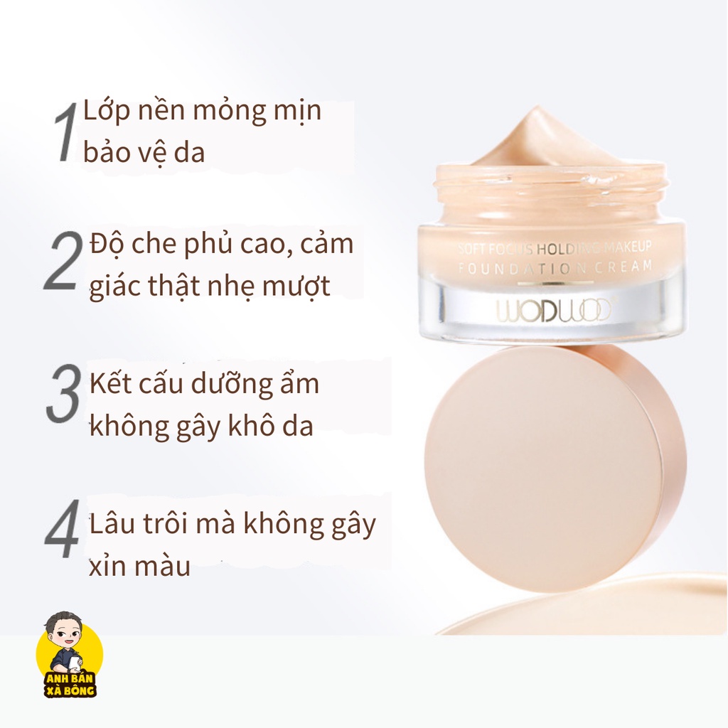 Kem Nền Dạng Lỏng WODWOD Soft Focus Holding Makeup Foundation Cream W942  W943