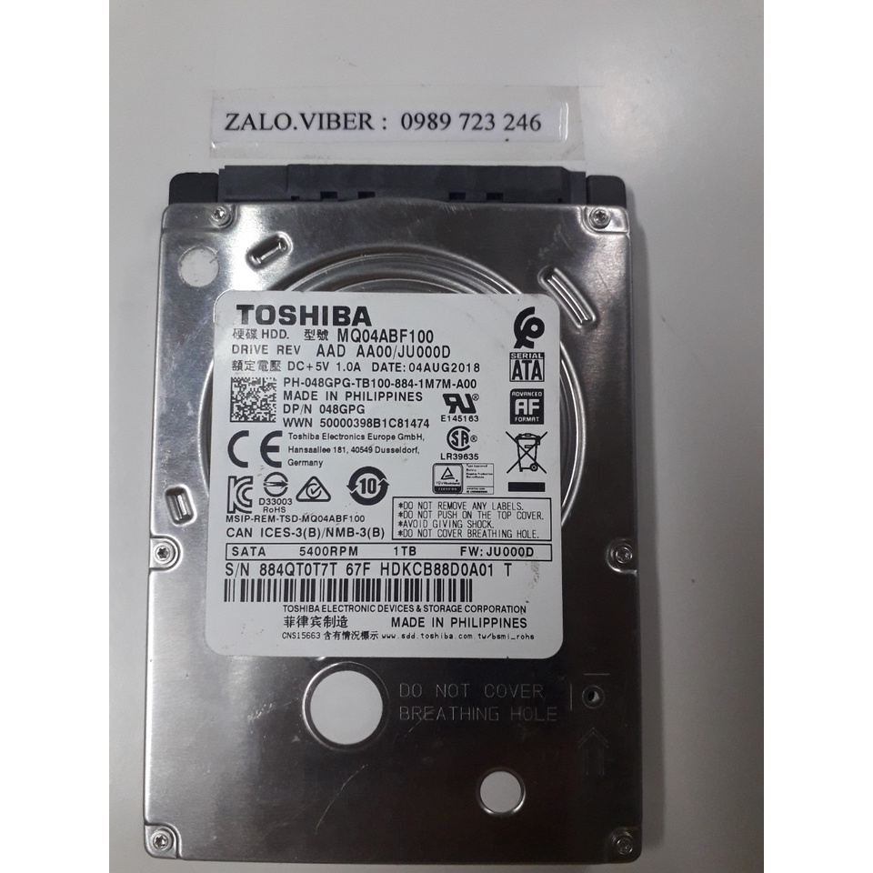 Ổ cứng HDD Laptop 1000g.500g.320g.hàng zin tháo máy good 100%