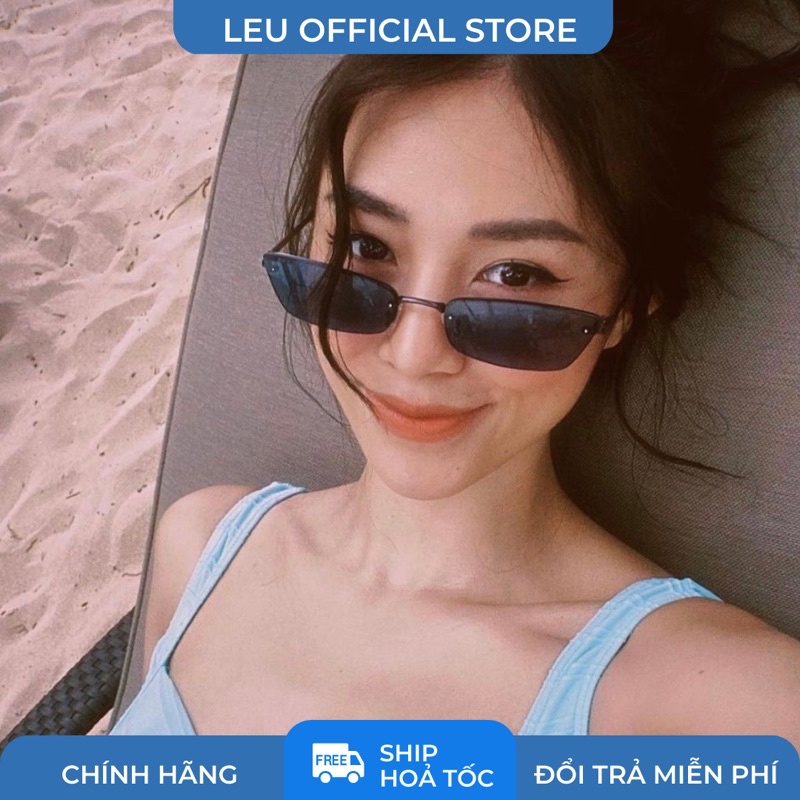 Kính mát Sunnies Studios Delta chống UV400 thời trang nữ gọng kim loại chính hãng
