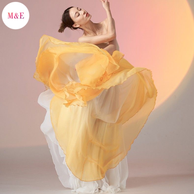 M &amp; E Chân Váy Xòe Khiêu Vũ Trung Quốc Một Lớp Thanh Lịch Cho Nữ